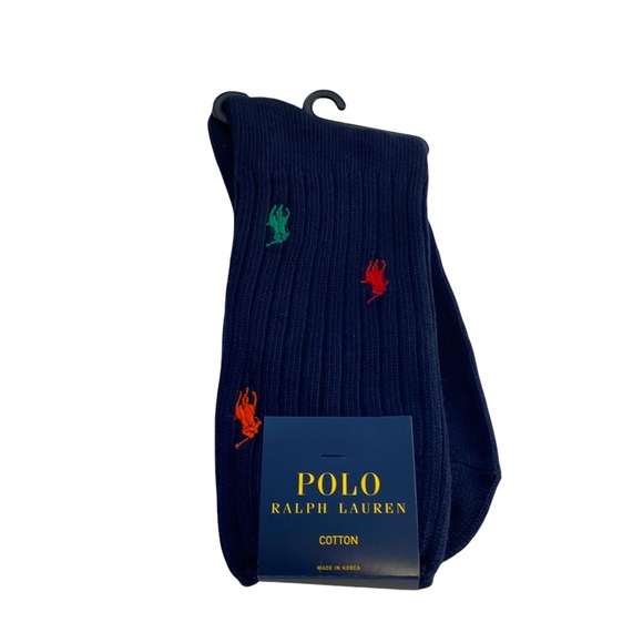 Polo Ralph Lauren Other - Polo Ralph Lauren Rainbow Pony Crew Sock Navy